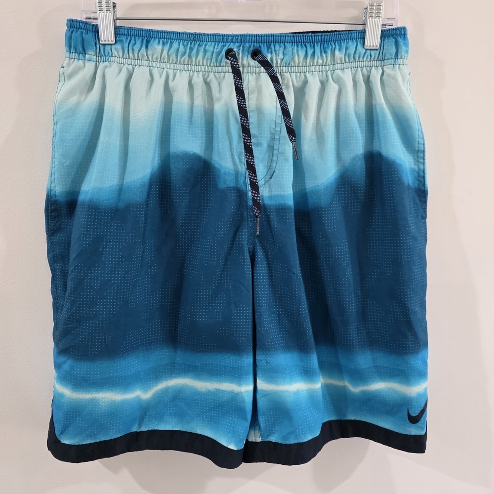 Nike Mens Swim Trunks Size Large Blue Tie Dye Beach Summer